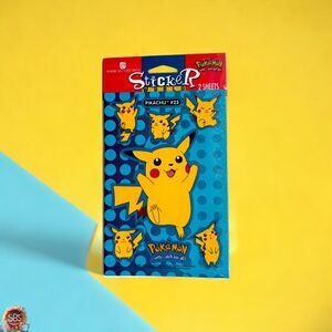 Rare Pokémon Stickers Pikachu Vintage Nintendo 1999 2 Sheets New Sealed